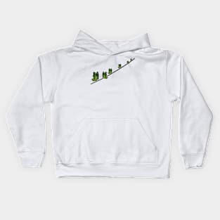 Malachite Butterflies on a Wire Kids Hoodie